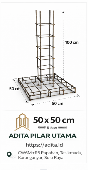 CAKAR AYAM 50/50 BESI 8SNI KOLOM 8/12