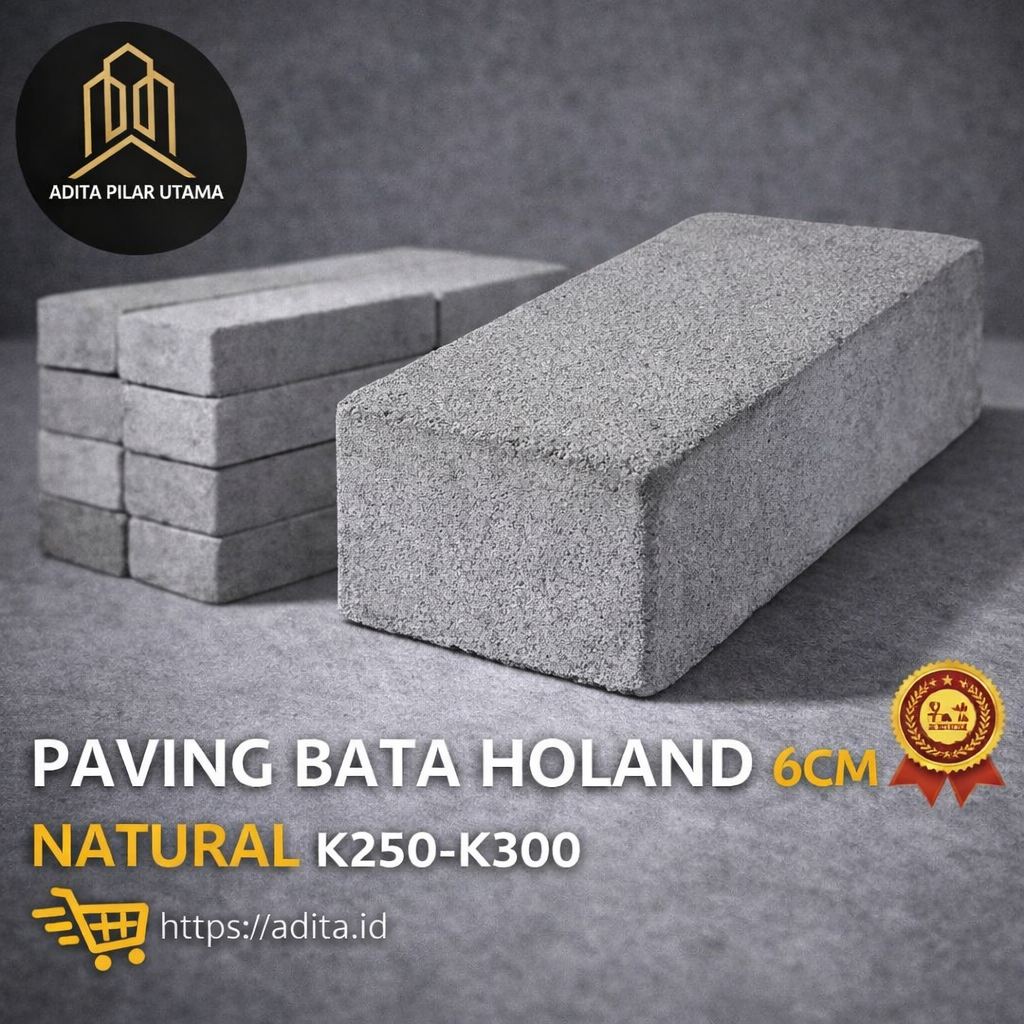 PAVING BATA HOLAND 6CM NATURAL K250 -K300 (43/M2)