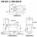 CLOSET MONOBLOK TOTO CW421 CLOSET DUDUK (AA)