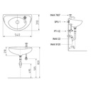 WASTAFEL INA L10 PUTIH 54cm x 31cm (AA)