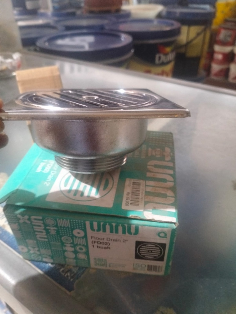 FLOOR DRAIN UNNU- SARINGAN GOT STAINLESS FD02 (AA)