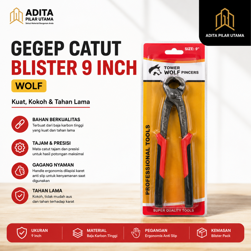 GEGEP CATUT BLISTER 9 INCH WOLF (AA)