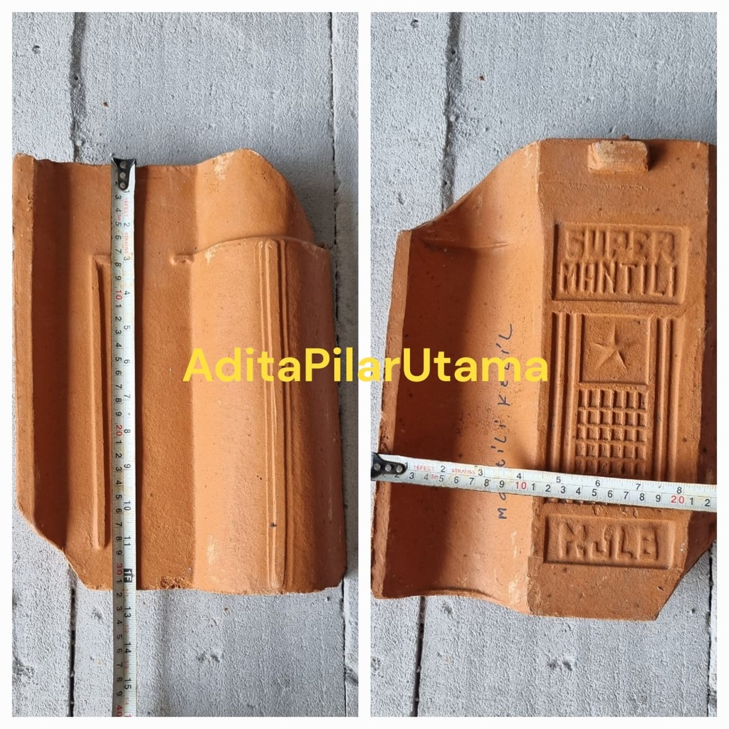 GENTENG TANAH LIAT MANTILI KECIL 31X24cm (18bj/m2)