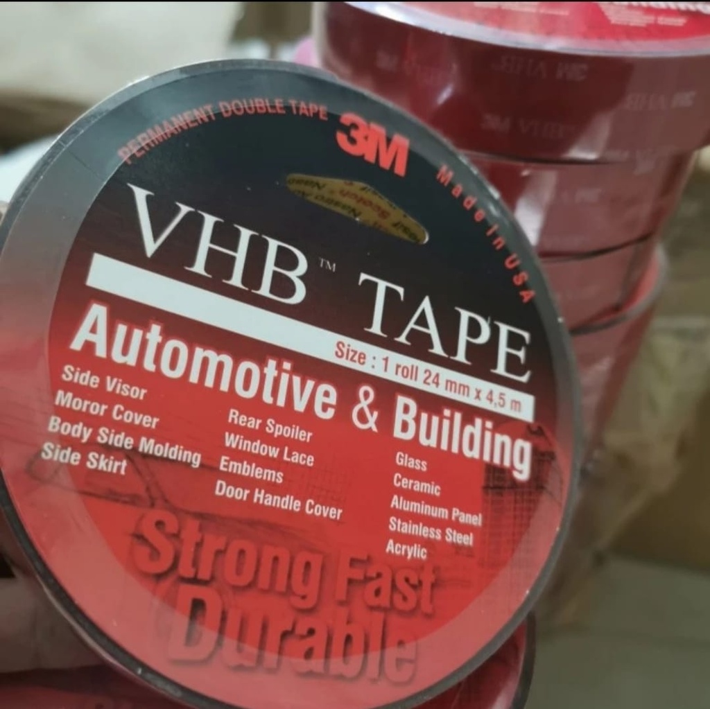 ISOLASI BOLAK BALIK MERK 3M VHB 24MMX4.5M - DOUBLE TAPE (AA)