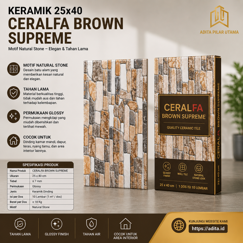 KERAMIK 25/40 A - CERALFA BORWN SUPREME