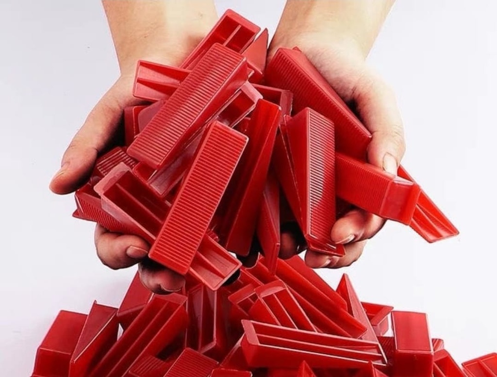 KLIP ALAT PERATA KERAMIK- LEVELING -1SET=4PCS MERAH TILE SPACER