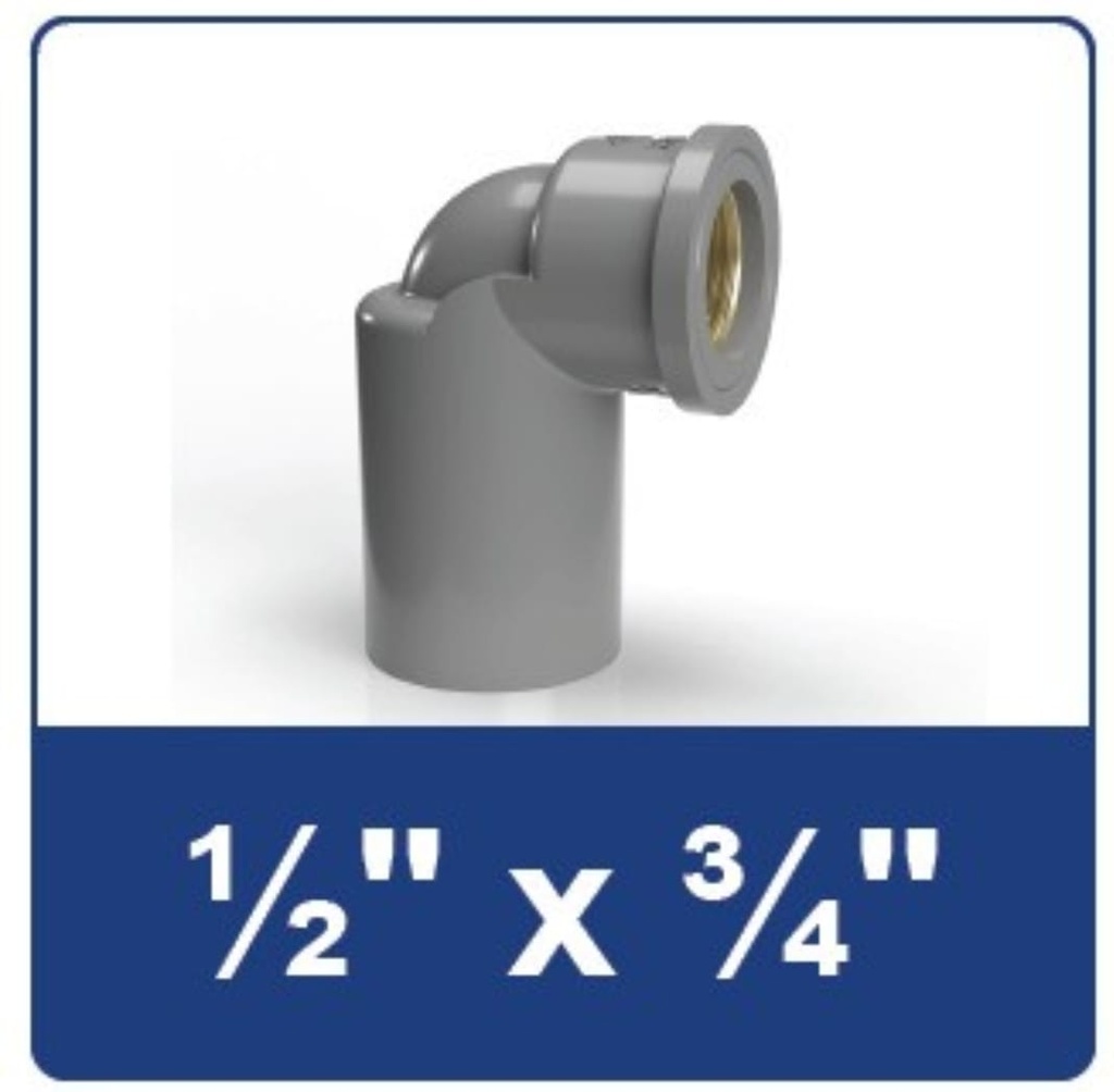 KNEE DRAT 3/4 KE 1/2 KUNINGAN RUCIKA
