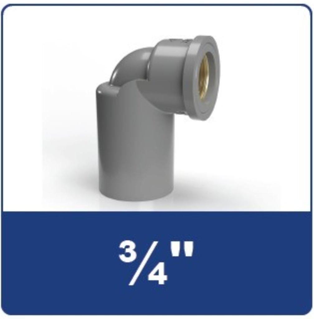 KNEE DRAT 3/4 KUNINGAN RUCIKA MI (METAL INSERTED)