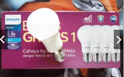 LAMPU LED PHILIP 6W (PAKET)