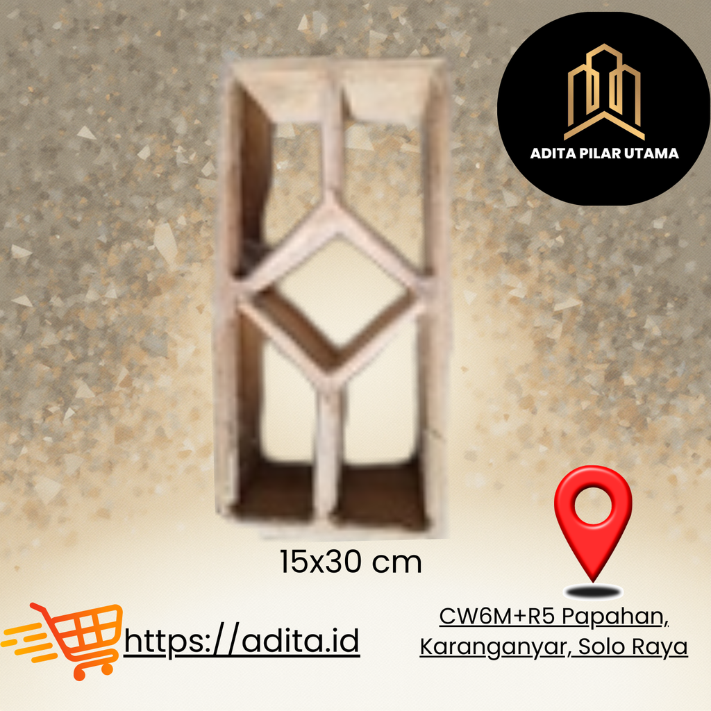 ROSTER/ LOSTER KAYU KUPAT 15X30