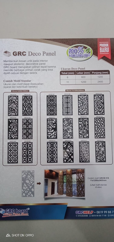 LOSTER KRAWANGAN GRC DESIGN SENDIRI - 5CM