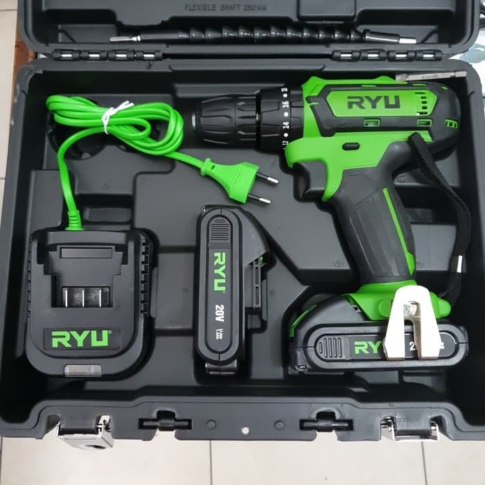 MESIN BOR CORDLESS RYU 20V