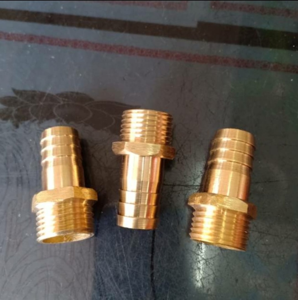 NEPEL SAMBUNGAN SELANG 1/4 X 1/4 - KUNINGAN