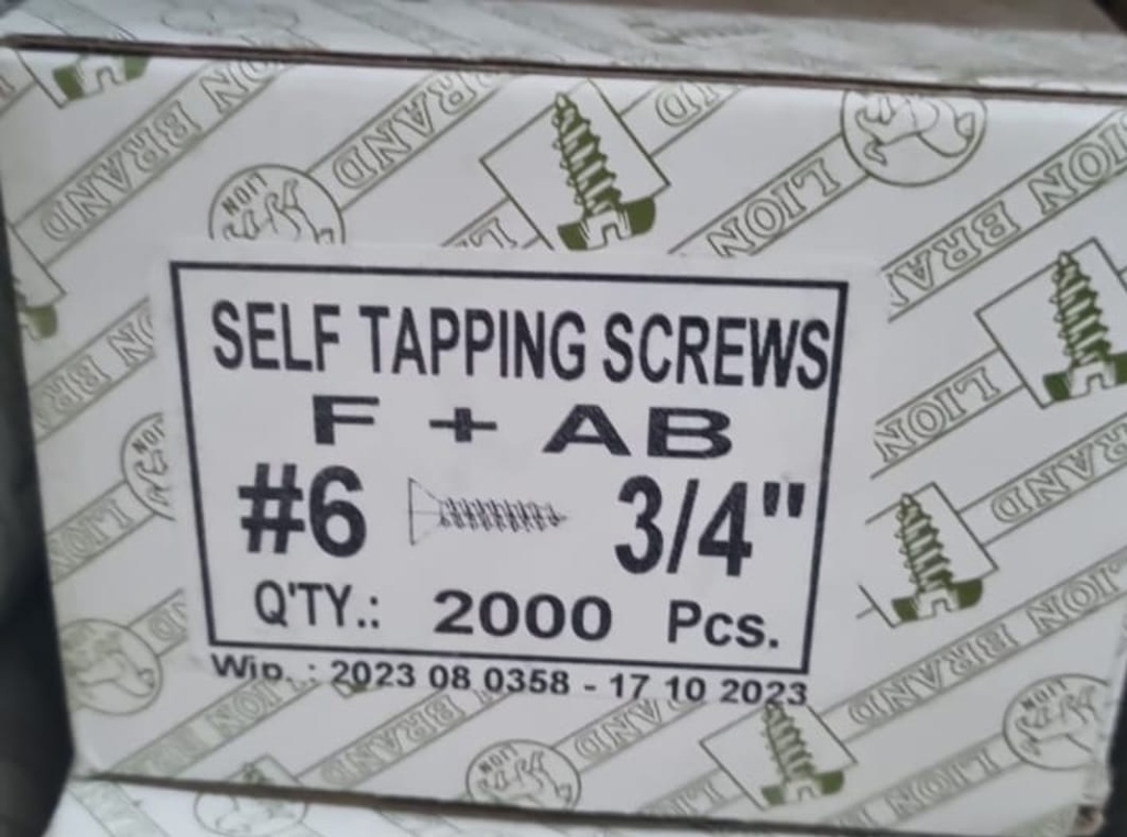 PAKU SKRUP FAB 6 X 3/4 (+)