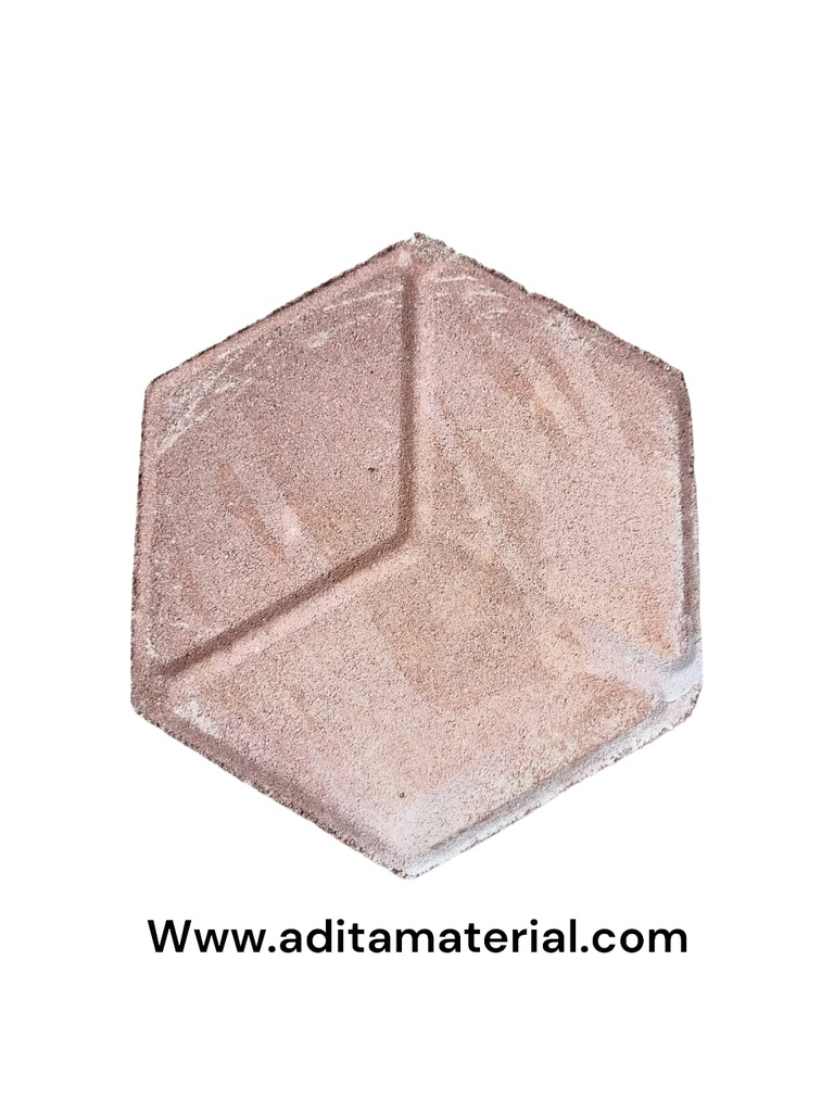 PAVING SEGI 6 MOTIF 3D (6CMX20CM) MERAH (25BJ/M)