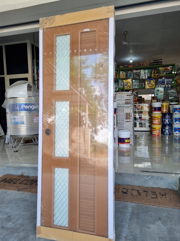 PINTU P UPVC KI KACA MINI 3 COKLAT ARISTON 70/200