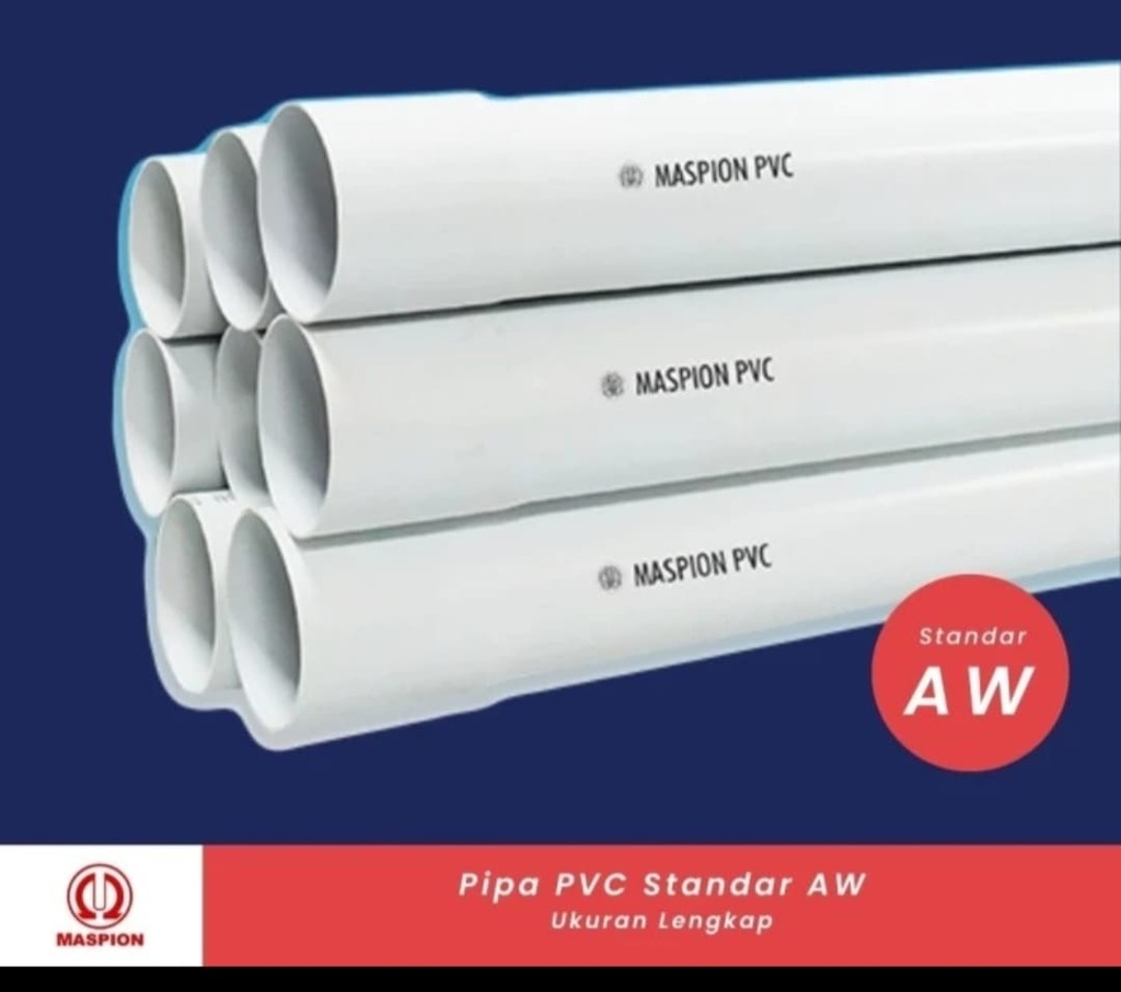 PIPA PVC AW 3/4 DIM MASPION PUTIH