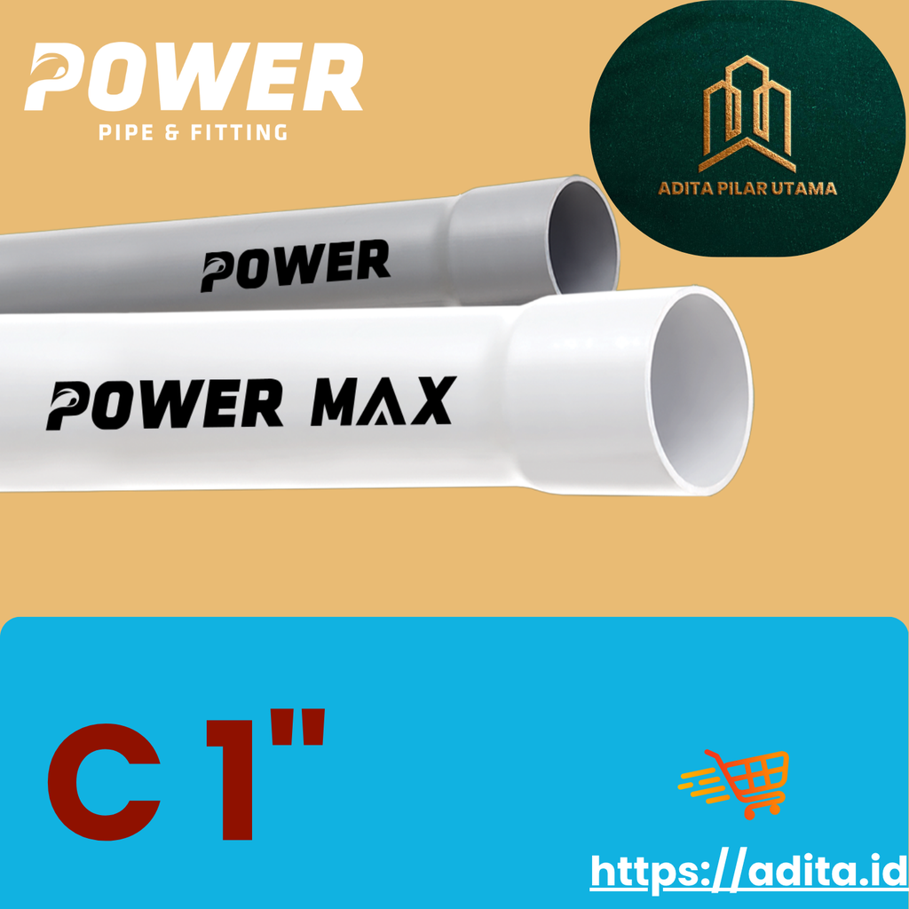 Pipa Pvc C 1 " Power Max PUTIH