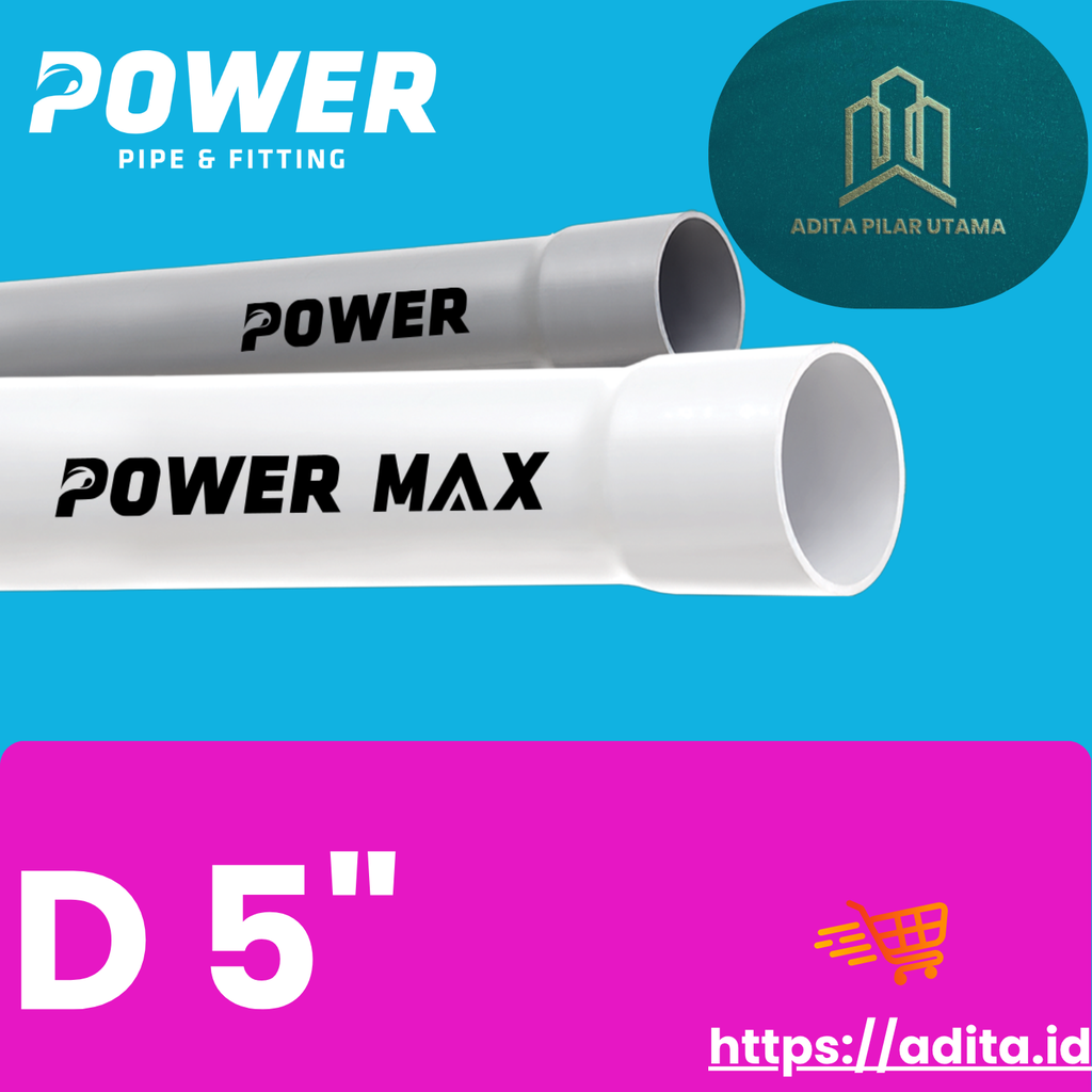 PIPA PVC D 5 DIM POWER MAX PUTIH