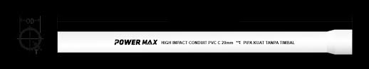 PIPA CONDUIT POWER PVC CONDUIT 2,9M D 20MM (AA)