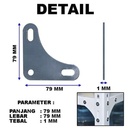 PLAT SIKU LOBAND / UNION SEGITIGA - TEBAL
