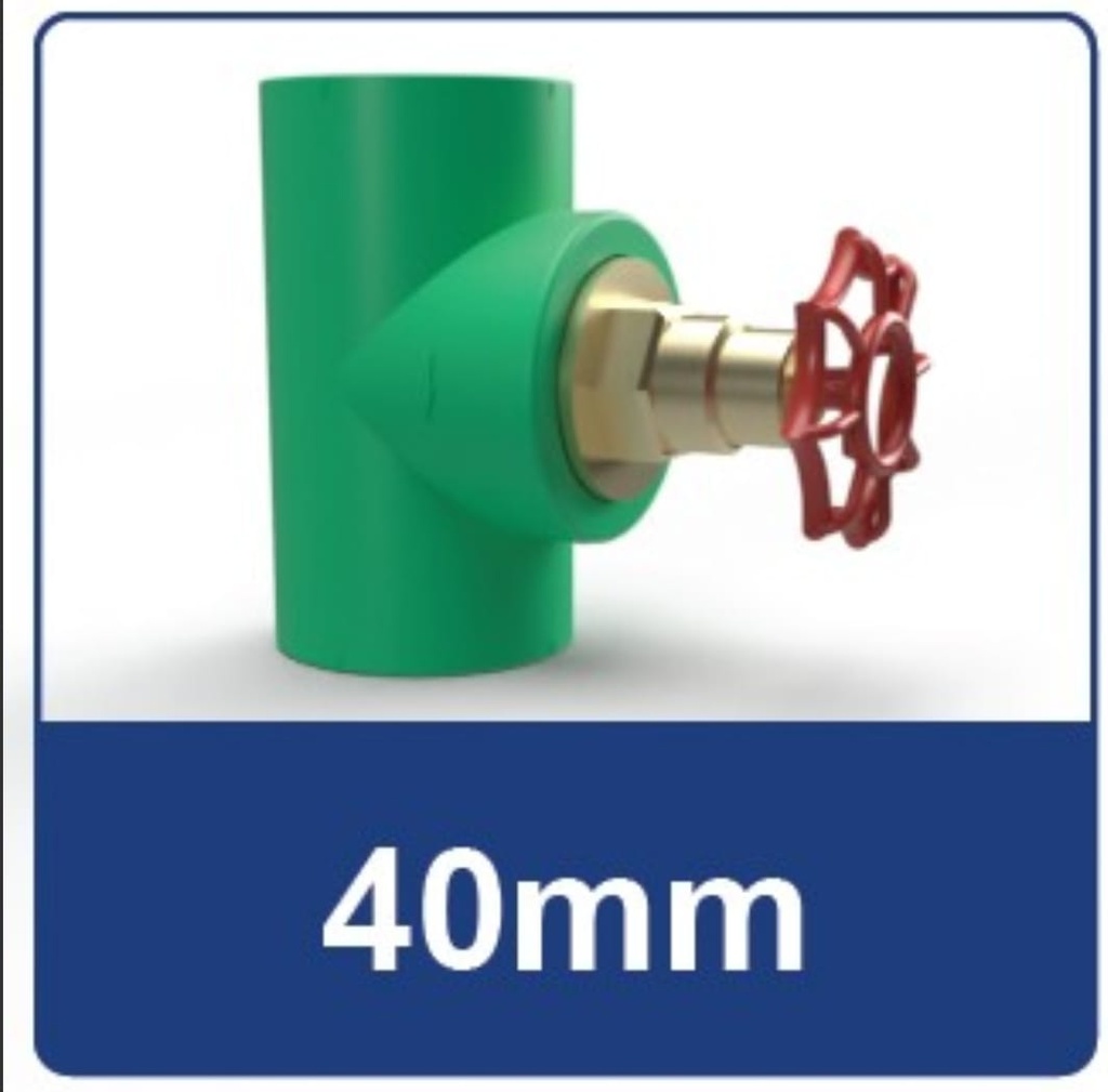 PPR STRAIGHT WAY VALVE DN40 RUCIKA