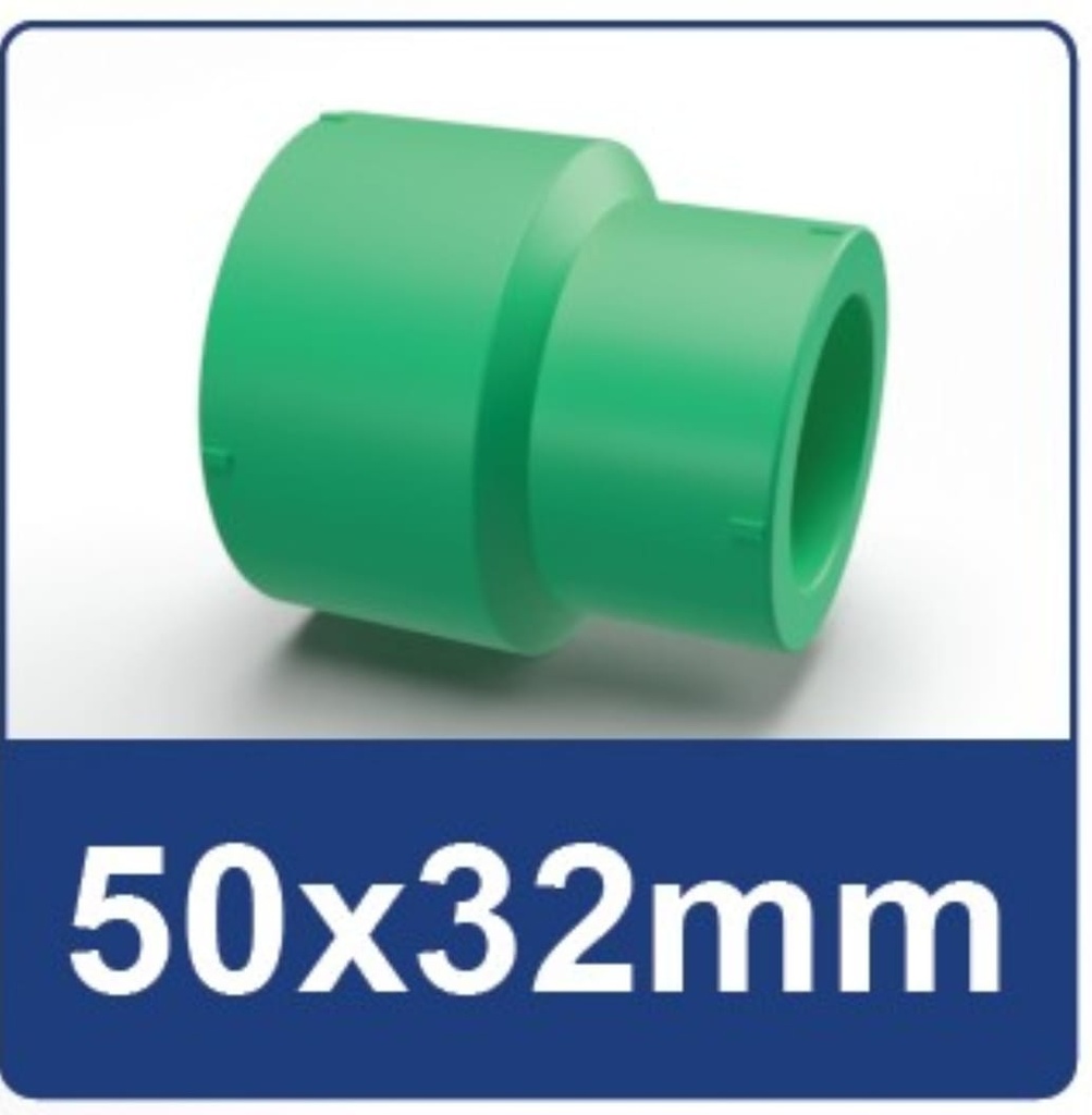 Reducer Ppr DN 50X32mm RUCIKA Over sock Ppr 1½"x1" (AA)