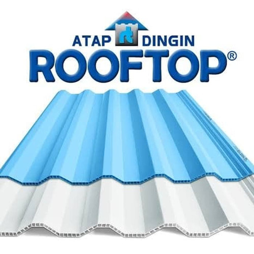 ROOFTOP 2 LAYER WARNA (PUTIH/BIRU) L 82CM/EF 77CM (AA)