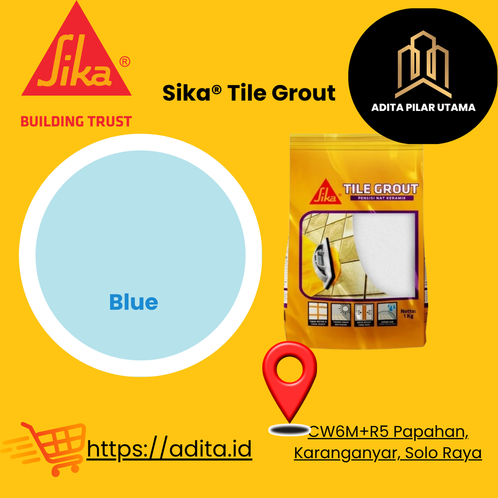 Sika® Tile Grout Pengisi Nat - Semen Warna BIRU - 114 SIKA TILE
