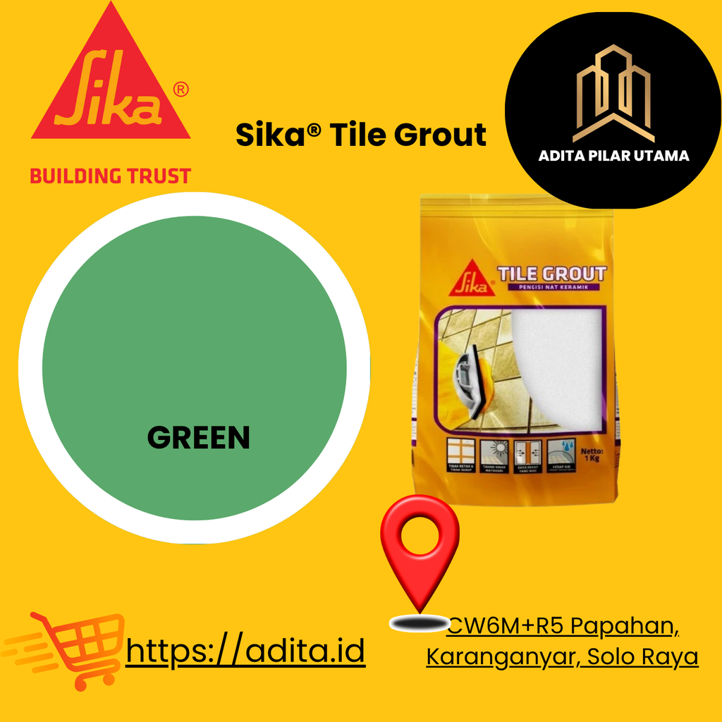 Sika® Tile Grout Pengisi Nat - Semen Warna GREEN - 113 SIKA TILE