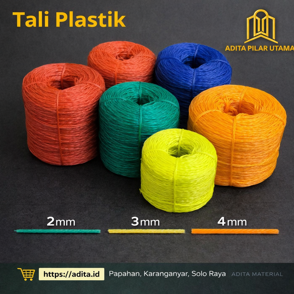 TALI PLASTIK DIM 4 MM (1KG=80M)