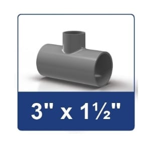 TEE 3 X 1 1/2 RUCIKA AW (AA)