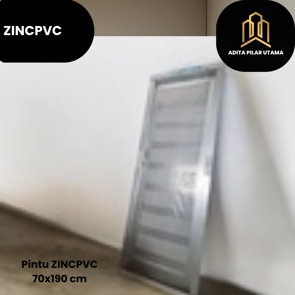 PINTU G ZINCPVC 70X190 FULL PANEL PUTIH (KIRI)
