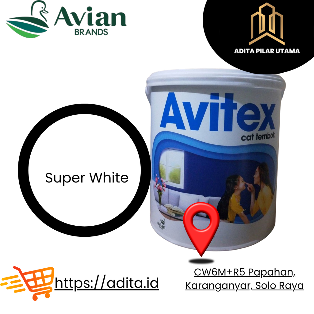 Avitex Cat Tembok SUPER WHITE -SW A009SW CAT PUTIH(AA)