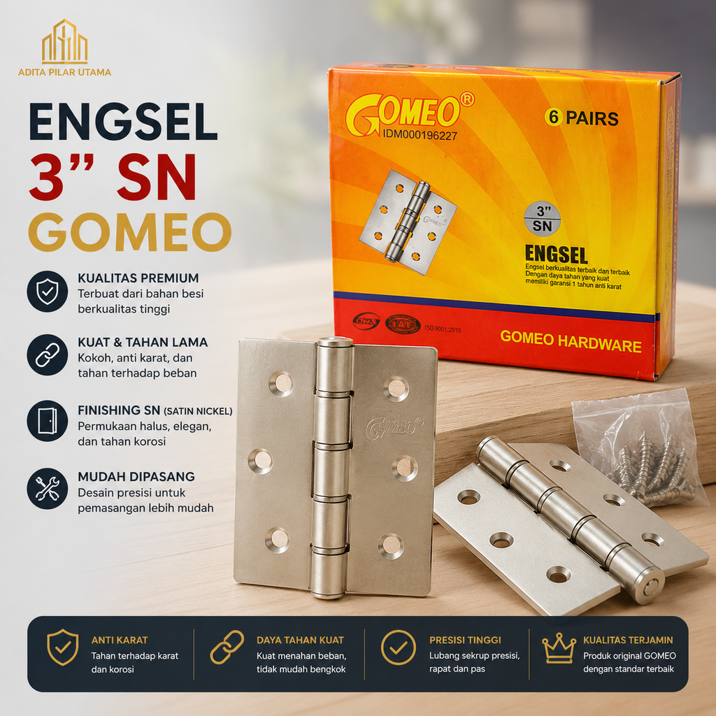 Engsel 3" SN GOMEO (AA)