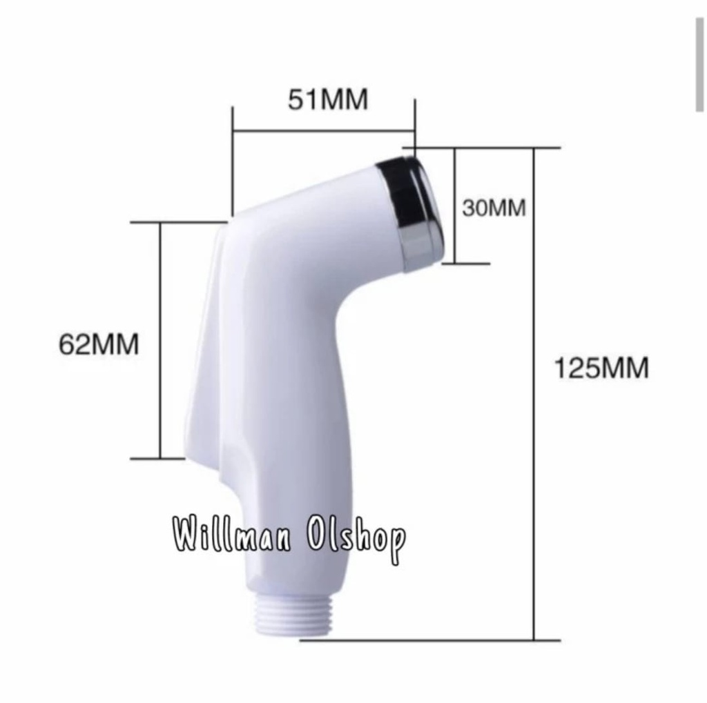 KEPALA SHOWER / JET SHOWER TOILET CLOSET PUTIH