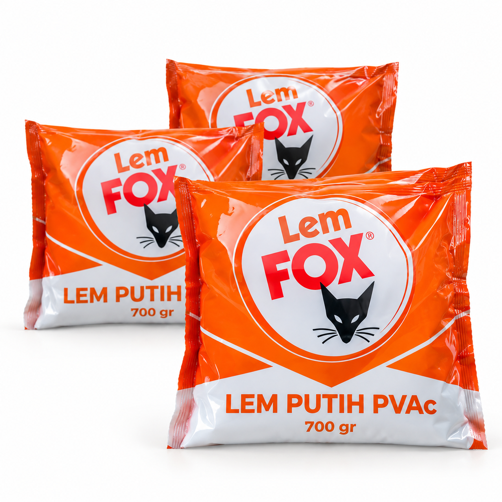 Lem Putih Lem FOX 700 Gram Plastik Orange (AA)