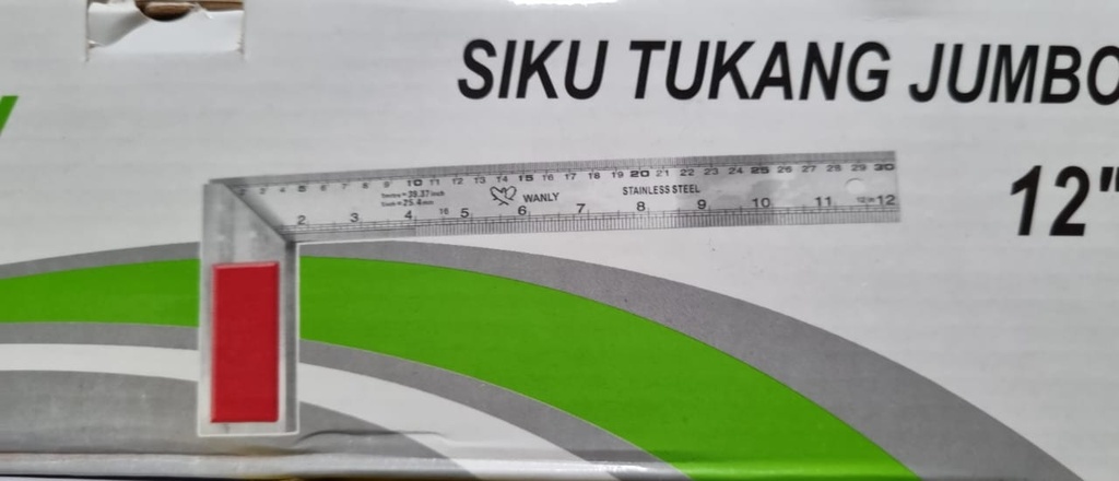 PENGGARIS SIKU TUKANG 12 INCH JUMBO WANLY (AA)