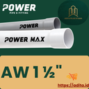 Pipa Pvc AW 1½“ Power Max PUTIH AW 1 1/2 (AA)