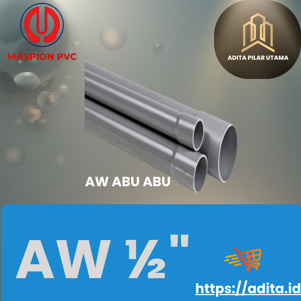 PIPA PVC AW 1/2 DIM MASPION ABU ABU (AA)