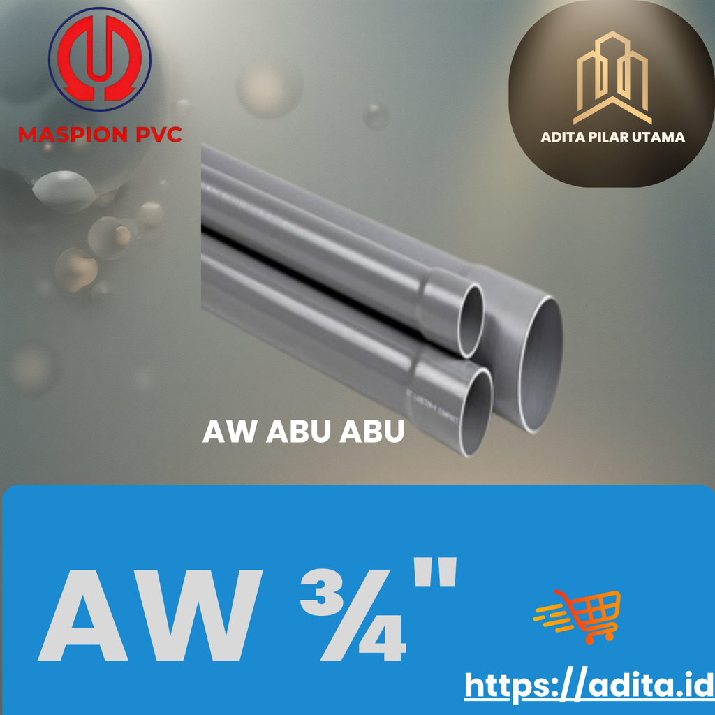 PIPA PVC AW ¾" MASPION ABU ABU (AA)