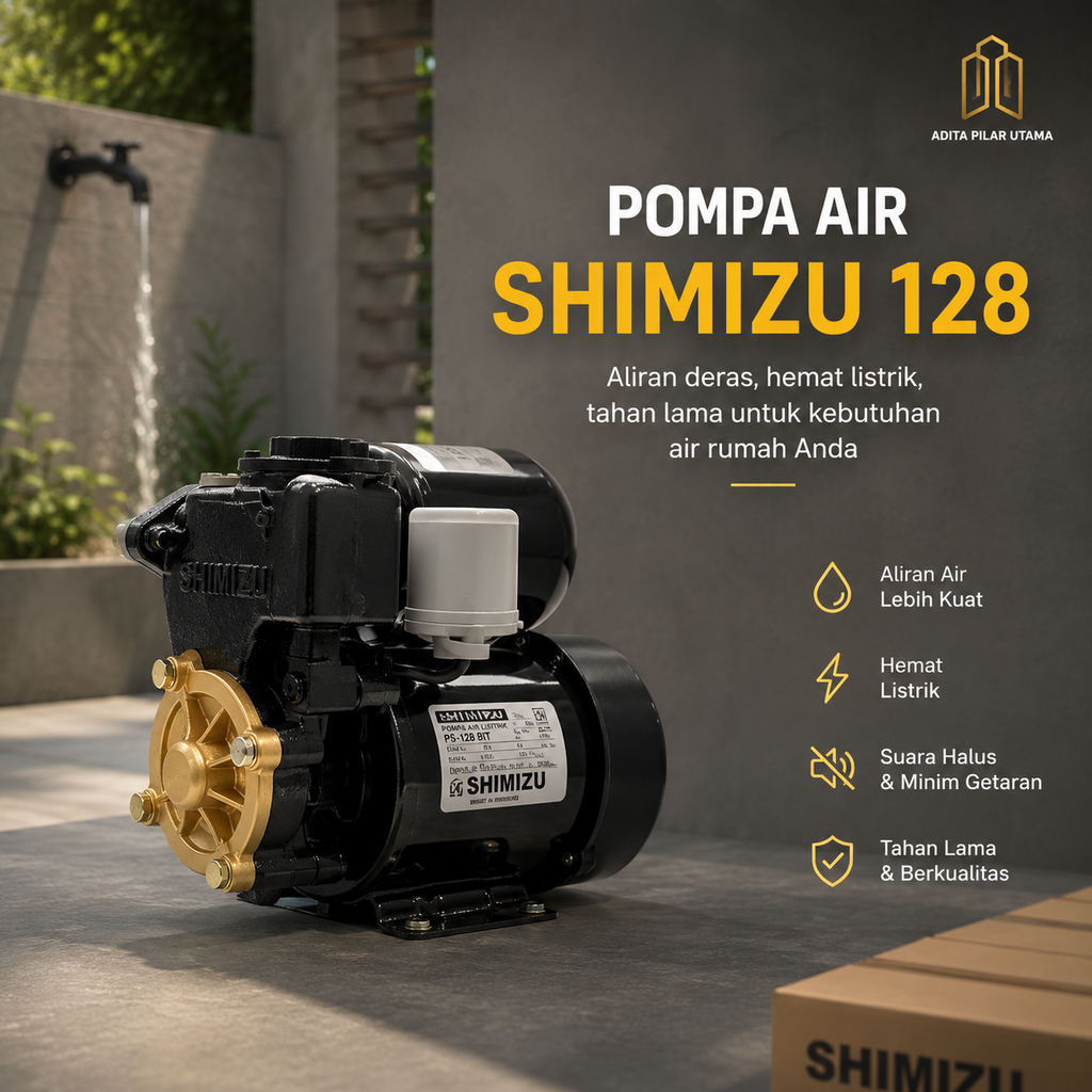 Pompa Air Shimizu 128 -H9M/D24M/V34LITER (AA)