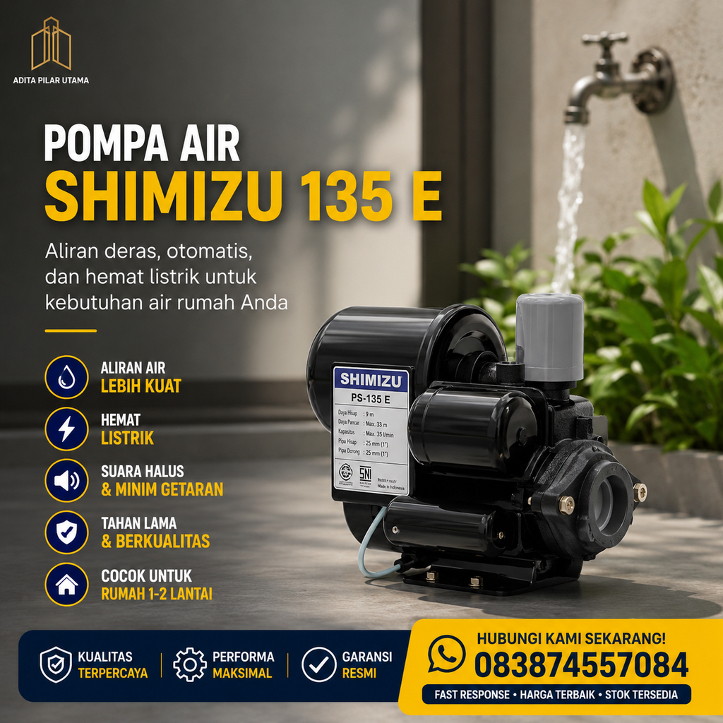 Pompa Air Shimizu 135 -H9M/D24M/V33LITER (AA)