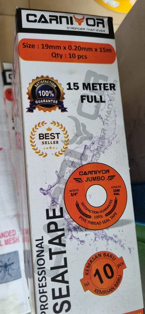 SEALTAPE JUMBO 19mmx0.20mmx15m CARNIVORA (AA)