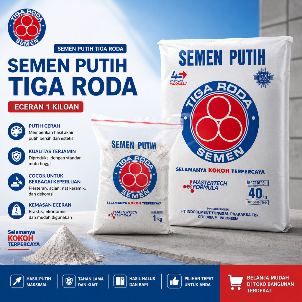 Semen Putih Tiga Roda KILOAN (AA)