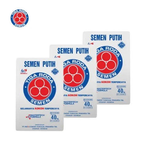 Semen Putih Tiga Roda Semen Putih Tiga Roda 40Kg/Sak (AA)