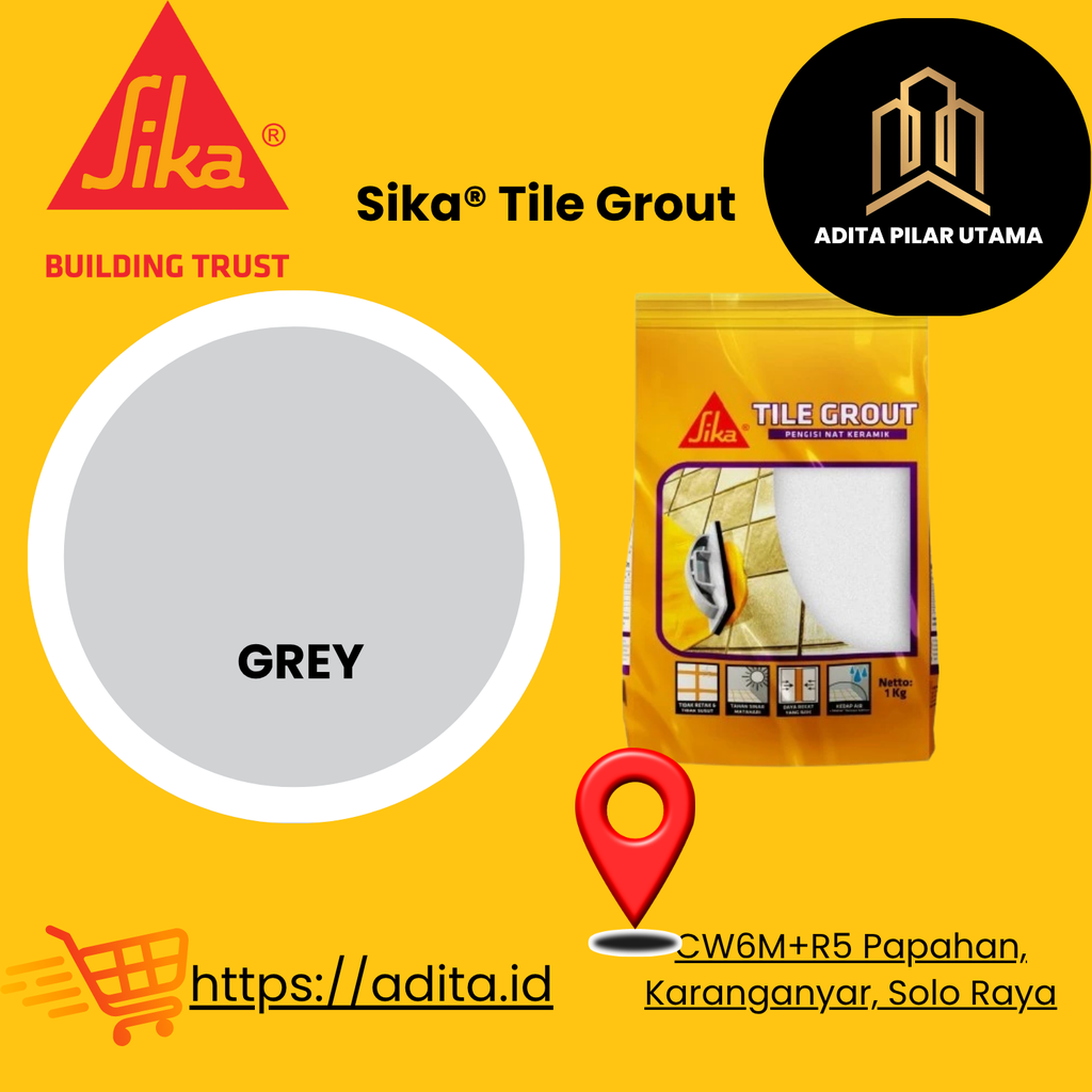 Sika® Tile Grout Pengisi Nat - Semen Warna GREY - 115 SIKA TILE(AA)