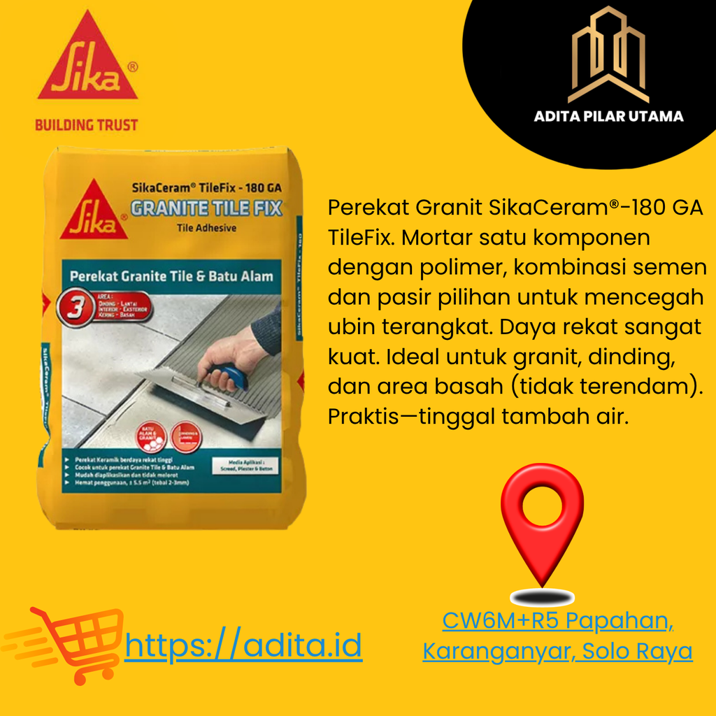 SikaCeram®-180 GA TileFix - Granite TileFix 25Kg (AA)