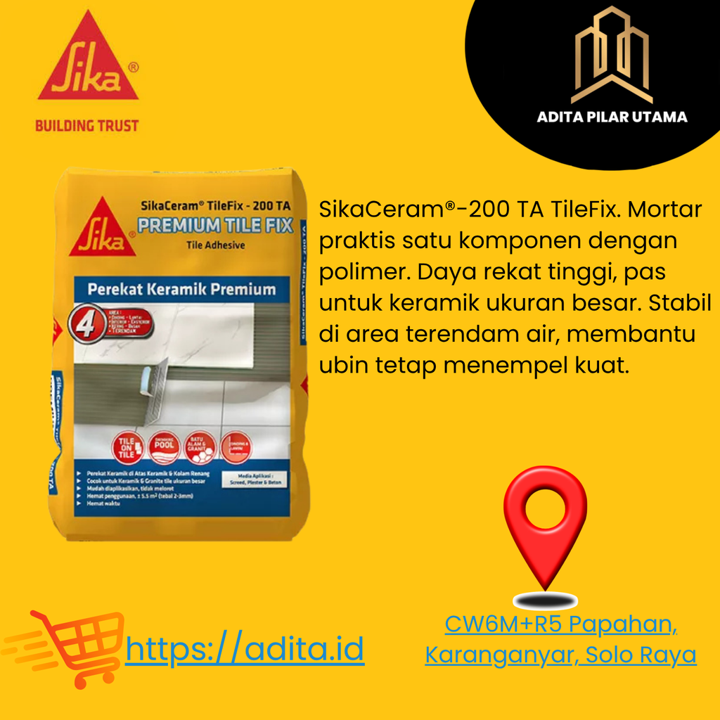 SikaCeram®-200 TA Tilefix - Perekat Keramik Tile on Tile 25Kg (AA)