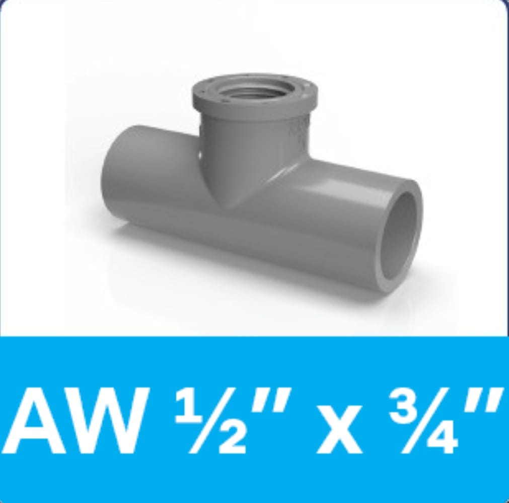 TEE DRAT 3/4 X 1/2 KUNINGAN RUCIKA MI (METAL INSERTED) (AA)